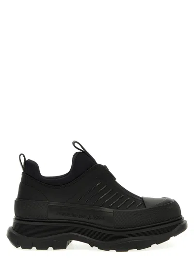 Alexander Mcqueen Zip-up Leathers Sneakers In Black