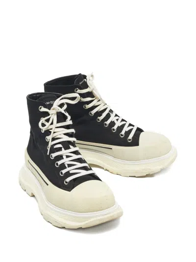 Pre-owned Alexander Mcqueen Lace-up Sneakers In Black