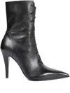 Alexander Mcqueen Leather Ankle Boots In Black
