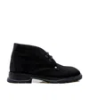 Alexander Mcqueen Lace-up Suede Boots In Black