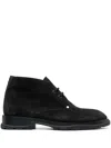 Alexander Mcqueen Man Ankle Boots Black Size 8 Leather In Black