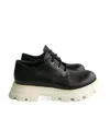 Alexander Mcqueen Lace Up Thick-soled Shoes In Black