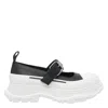 Alexander Mcqueen Leather And Rubber Lace-up Ballerinas In White