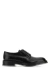 Alexander Mcqueen Black Leather Float Lace-up Shoes In Black
