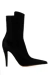 Alexander Mcqueen 105mm Suede Ankle Boots In Black