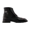 Alexander Mcqueen Leather Ankle Boot In Multi