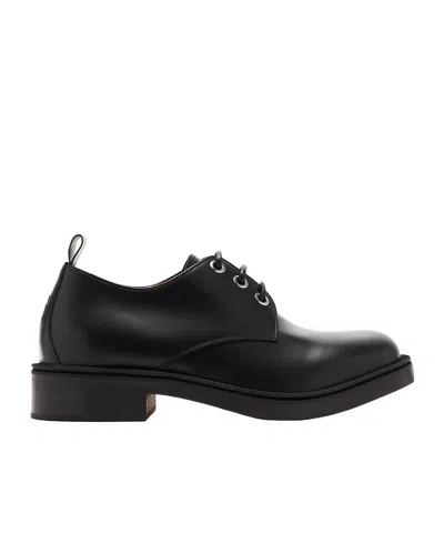 Alexander Mcqueen Laced Derby Shoes In Black