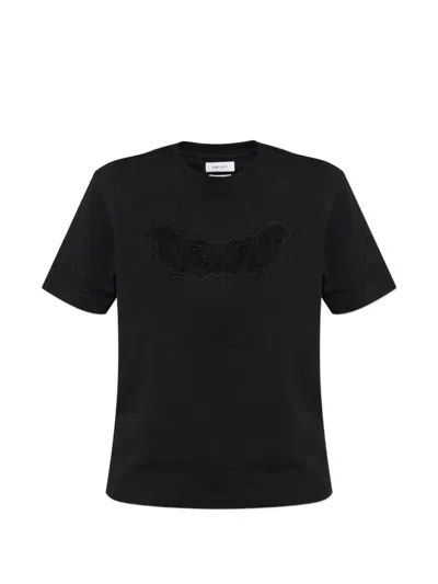 Alexander Mcqueen Lace-patchwork T-shirt In Black