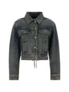 Alexander Mcqueen Long-sleeve Denim Jacket In Blue