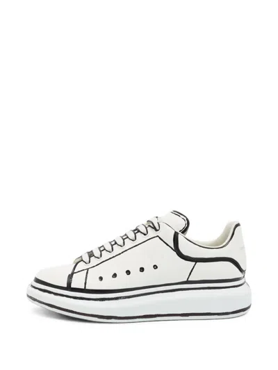 Pre-owned Alexander Mcqueen Lace-up Sneakers In White