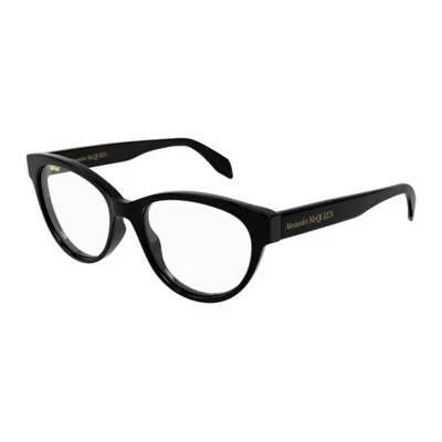 Alexander Mcqueen Ladies Black Cat Eye Eyeglass Frames Am0359o 001
