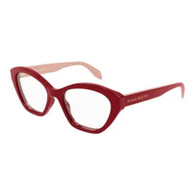 Alexander Mcqueen Ladies Black Cat Eye Eyeglass Frames Am0360o 004
