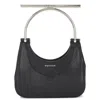 Alexander Mcqueen Mini Cross-bar Handbag In Silver Tone/black