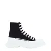 Alexander Mcqueen High-top Sneakers In White/black