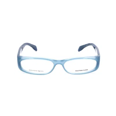 Alexander Mcqueen Ladies' Spectacle Frame  Amq-4150-iqy  53 Mm Gbby2 In Blue