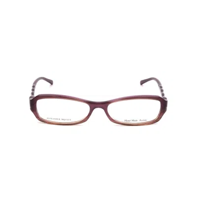 Alexander Mcqueen Ladies' Spectacle Frame  Amq-4162-r3y  52 Mm Gbby2 In Brown