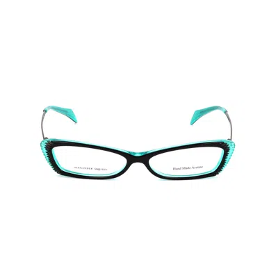 Alexander Mcqueen Multicolor Acetate Frames In Black