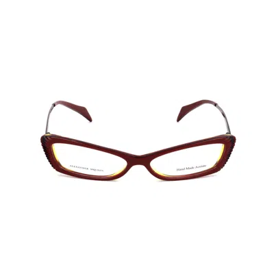 Alexander Mcqueen Multicolor Acetate Frames In Brown
