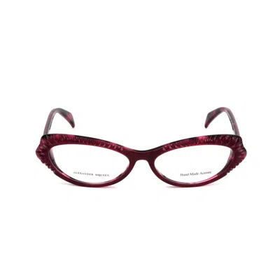 Alexander Mcqueen Ladies' Spectacle Frame  Amq-4199-2jc  53 Mm Gbby2 In Red