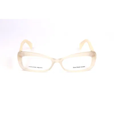 Alexander Mcqueen Ladies' Spectacle Frame  Amq-4203-k6v  52 Mm Gbby2 In Neutral