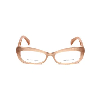 Alexander Mcqueen Ladies' Spectacle Frame  Amq-4203-k6z  52 Mm Gbby2 In Brown
