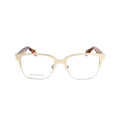 Alexander Mcqueen Ladies' Spectacle Frame  Amq-4257-8so  53 Mm Gbby2 In Gold