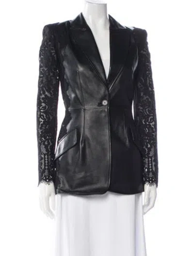 Pre-owned Alexander Mcqueen Lamb Leather Blazer W/ Tags In Multi