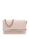 Alexander Mcqueen Lambskin Crossbody Bag With Metal Bar Accent In Pink