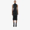 Alexander Mcqueen Alexander Mc Queen Black Ribbed Pencil Skirt In Black