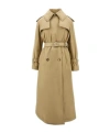 Alexander Mcqueen Lapel Coat In Nude