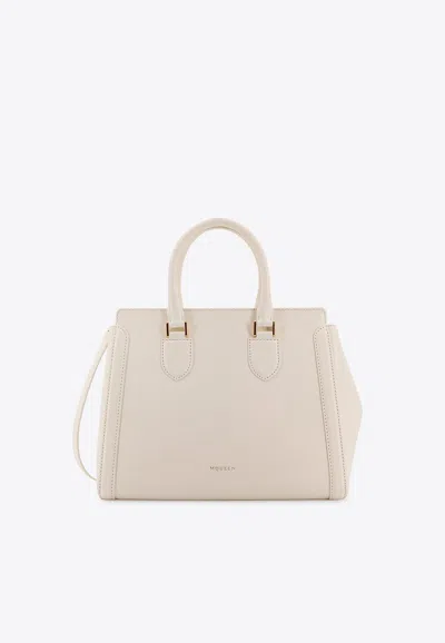 Alexander Mcqueen Large Birdee Leather Top Handle Bag