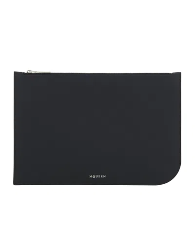 Alexander Mcqueen Large Clutch In Black