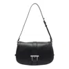 Alexander Mcqueen Alexander Mc Queen Satchel Black Leather Shoulder Bag In Black/silver