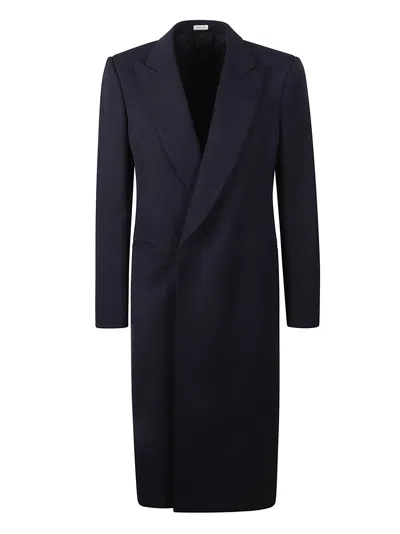 Alexander Mcqueen Large Reversible Coat In Blue