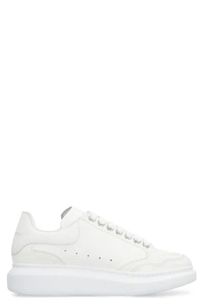 Alexander Mcqueen Women's Larry Leather Low-top Sneakers In White