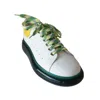Alexander Mcqueen Larry Leather Sneaker White Green Transparent In White