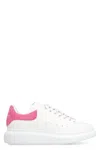 Alexander Mcqueen Oversized Lace-up Leather Sneakers In Fuchsia