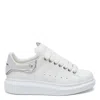 Alexander Mcqueen Larry Oversized Mirror Sneaker In White/silver Tone