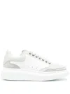 Alexander Mcqueen Larry Panelled Leather Sneakers In White