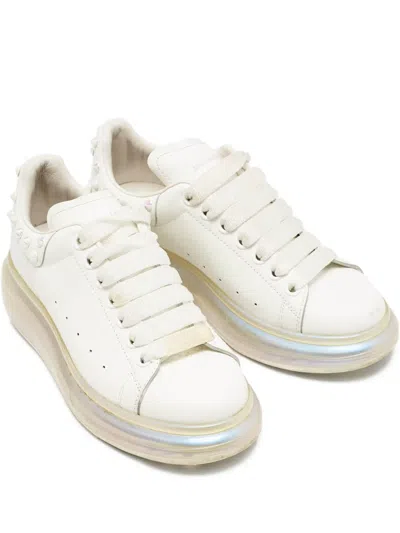 Pre-owned Alexander Mcqueen Larry Platform Sneakers In White