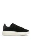 Alexander Mcqueen Oversized Leather Sneakers In Black