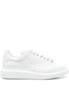 Alexander Mcqueen Chalk Leather Sneakers With Chalk Leather Heel In White