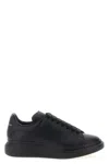 Alexander Mcqueen Oversize Leather Low-top Sneakers In Black
