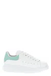 Alexander Mcqueen Leather Sneakers With Thick Sole And Perforated Design In Blue