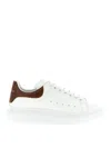 Alexander Mcqueen White Low-top Sneakers With Chunky Sole And Contrasting Heel Tab In Leather Man In Brown