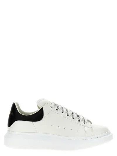 Alexander Mcqueen White And Black Low-top Sneakers With Chunky Sole And Contrasting Heel Tab In Leather Man In Multi