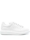 Alexander Mcqueen Men White Sneakers With Logo Lettering On The Rear And Oversize Rubber Sole In Lea In White