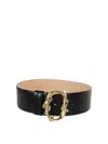 Alexander Mcqueen Snake-buckle Leather Belt In Black
