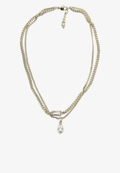 Alexander Mcqueen Layered Chain Necklace In Pattern