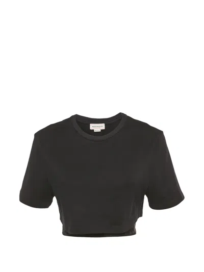 Pre-owned Alexander Mcqueen Layered Corset T-shirt In Black